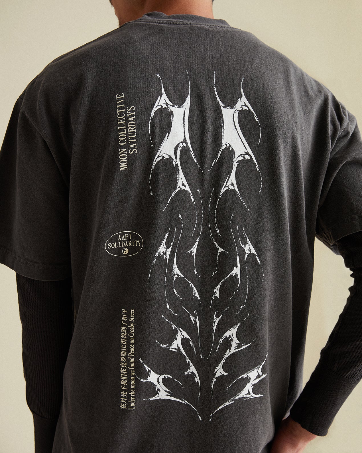 Ancestral Flow Tee - Faded Black