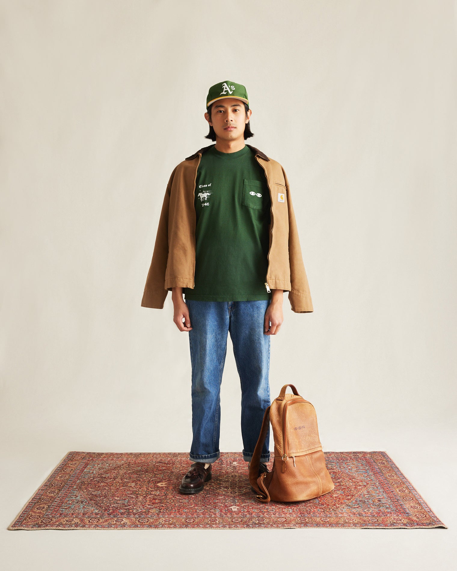 Moon High Pocket Tee Green